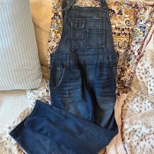 Free People Denim Overalls